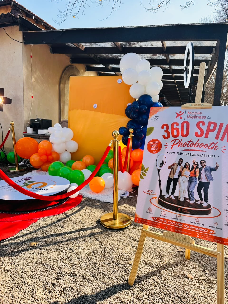 Mobile Wellness Co photobooth setup 2