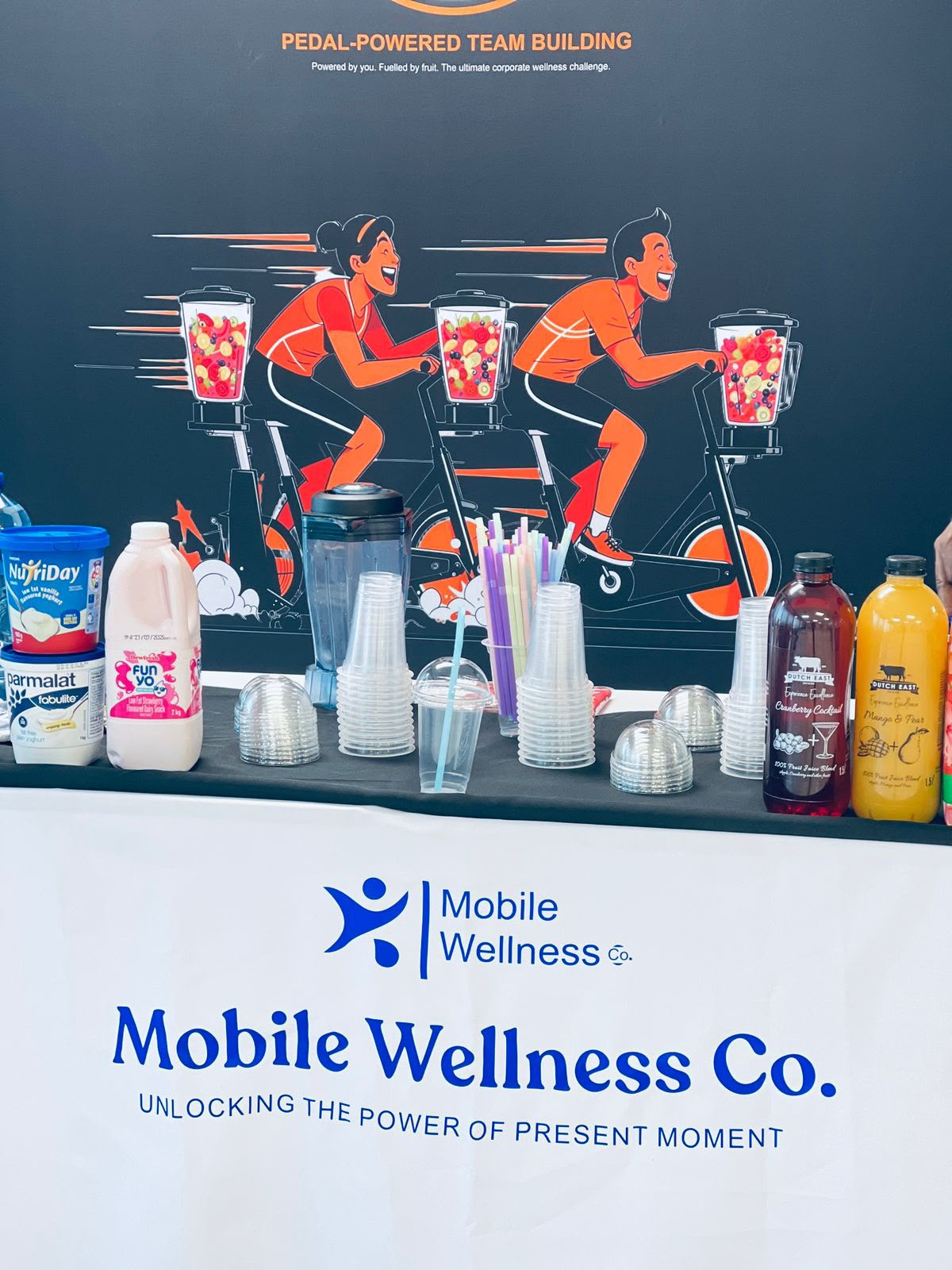 Smoothie bike team building activation